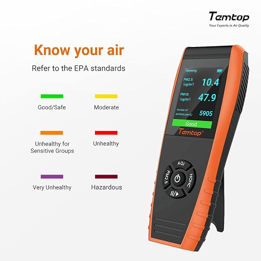 Temtop PM2.5 Monitor P600, Essential Air Particle Meter PM2.5 PM10 Air Quality - Image 5