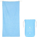 Dock & Bay Quick Drying Towel - for Sports & Gym - Compact, Lightweight - 100% Recycled - Includes Bag - Essential - Lagoon Blue - Extra Large (200x90cm, 78x35)