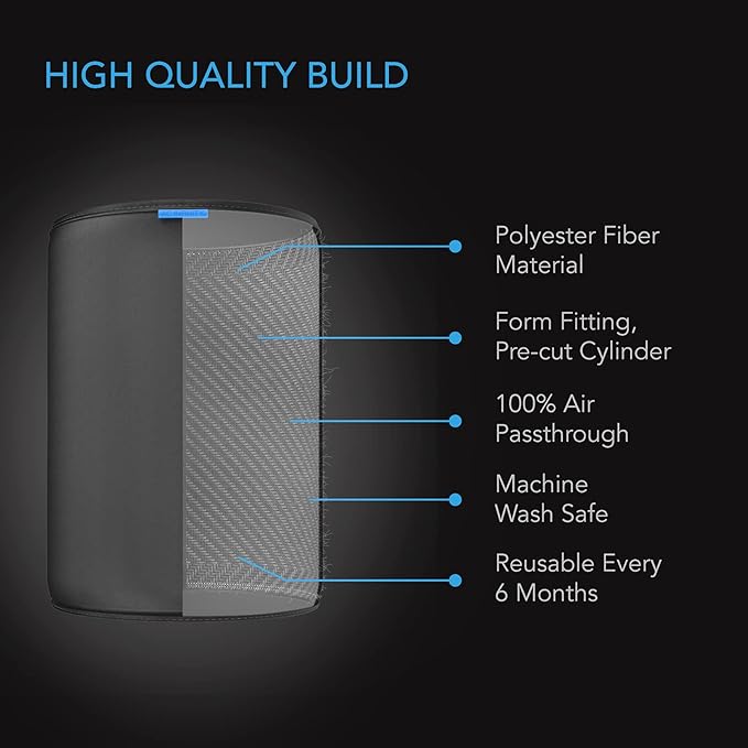 AC Infinity Pre-Filter Cloth 4”, Replacement Inline Filter Sleeve 2-Pack - Image 3