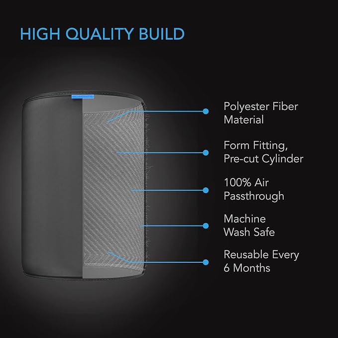 AC Infinity Pre-Filter Cloth 8”, Replacement Inline Filter Sleeve 2-Pack - Image 3