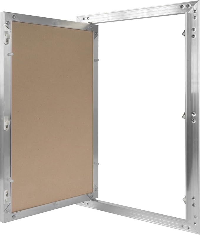 12" x 20" Inch Aluminum Drywall Access Panel - Service Shaft Door - Plumbing, Electricity, Heating, Alarm Wall Inspection hatch for Drywall - Bathroom Service Access Hole Cover
