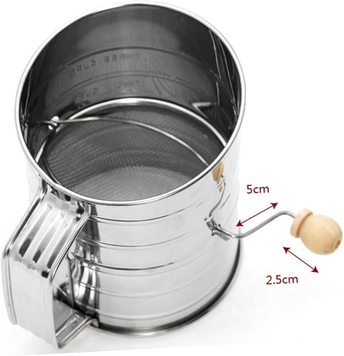 Sifting Strainer Fine Mesh Screen Stainless Steel Powdered Sugar Net - Image 2