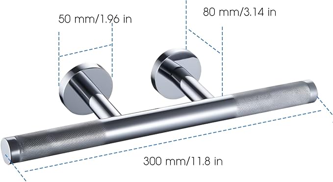 Shower Foot Rest,Shower Foot Rest for Shaving Legs,Knurled Brass Bar Shower Step,Wall Mounted Bath/Spa Foot Ledge in Polished Chrome