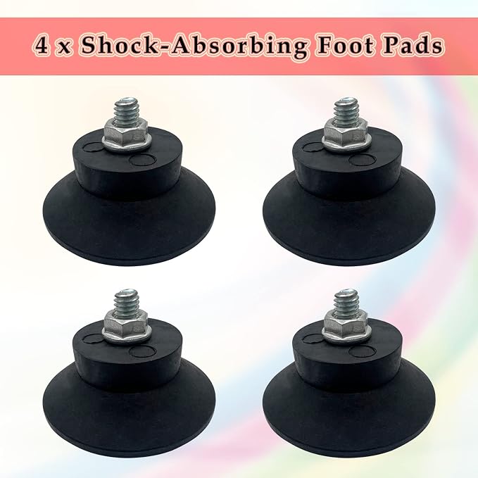4Pcs Air Compressor Rubber Feet, No Oil Machine Shock-Absorbing Foot Pads - Image 2