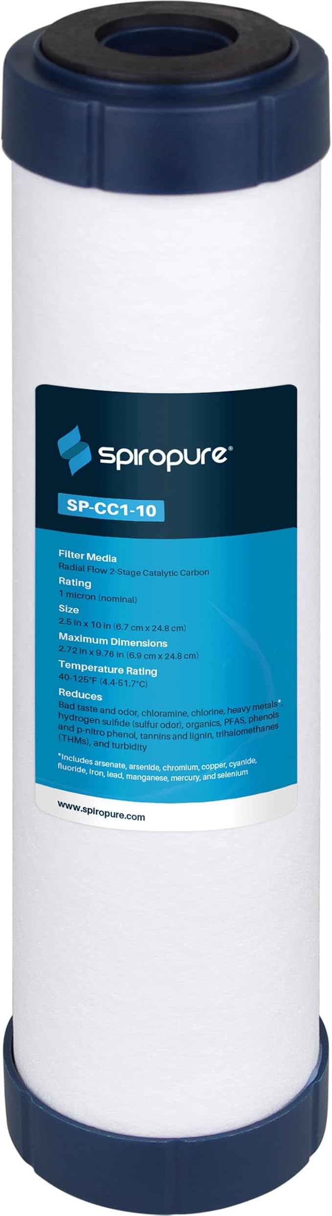 SpiroPure SP-CC1-10 10x2.5 Catalytic Carbon Water Filter Cartridge by SpiroPure