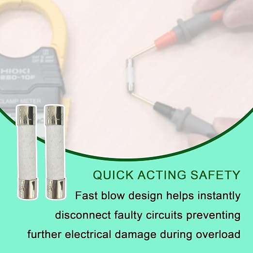 5-Pack 6×30mm 250V 10A Fast-Blow Ceramic Fuses, 35A Interrupting Rating - Image 5