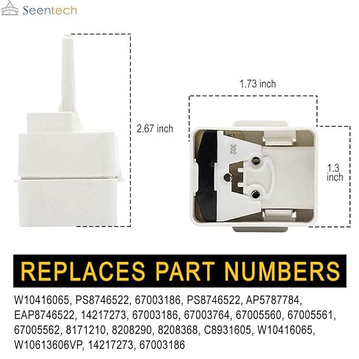 W10613606 Refrigerator Compressor Start Relay and Capacitor by Seentech - Image 3