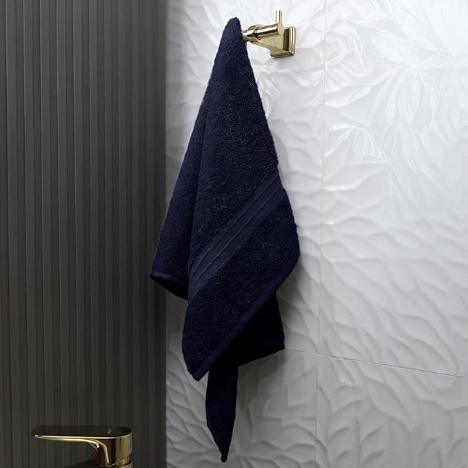 Hand Towels 4 Pack - Luxury & Decorative, Large (16"x 28") Plush, 100% Cotton, Soft and Thick - Versatile, Perfect as Kitchen and Bathroom Towel, Hair or Spa Towel - Royal Blue