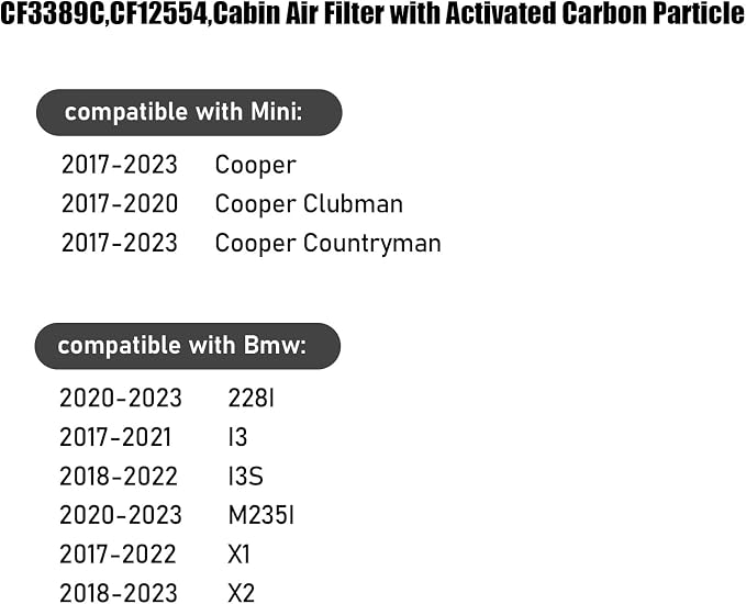 CF12554, Cabin Air Filter with activated carbon particle - Image 5
