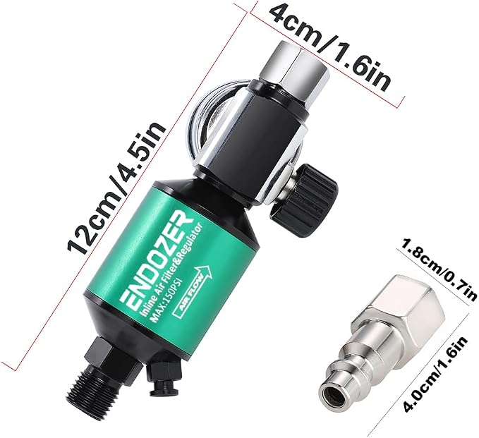 ENDOZER G1/4" Inlet and Outlet Air Compressor Water Separator Clean Dry Air - Image 2