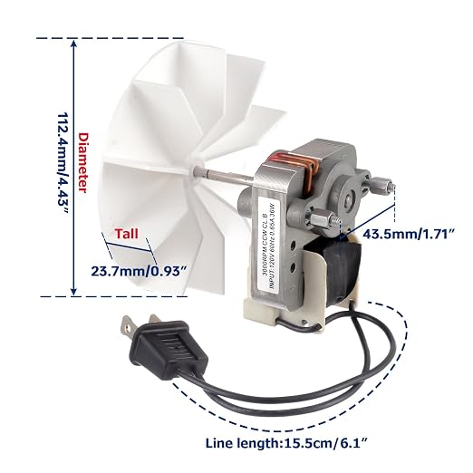 BOJACK Bathroom Vent Exhaust Fan Motor Replacement Electric Motors Kit - Image 5