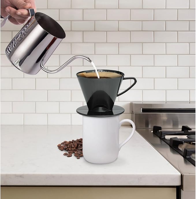 Fino Pour-Over Coffee Brewing Filter Cone, Number 2-Size, Brews 2 to 6-Cups - Image 3
