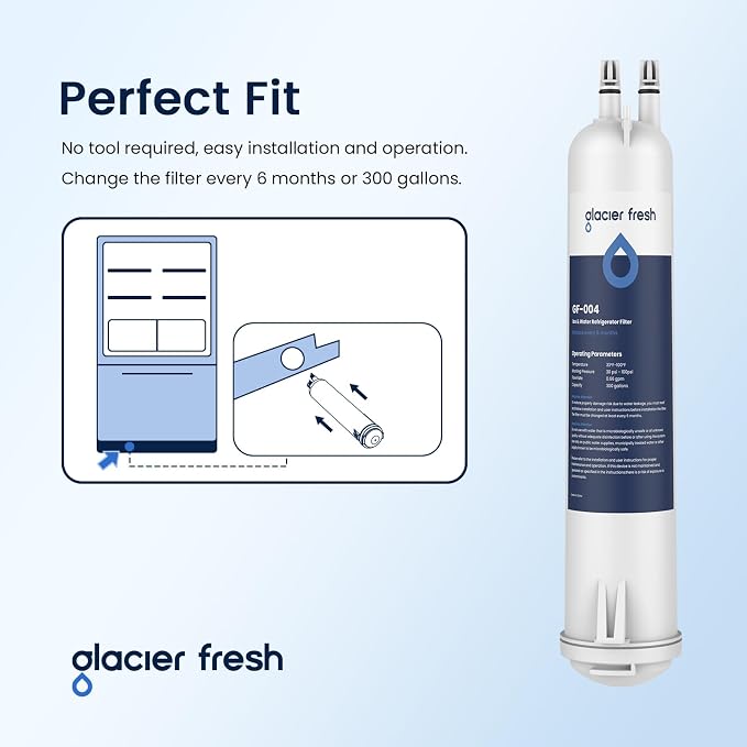 GLACIER FRESH Compatible with 4396841 Refrigerator Water Filter, Filter 3 - Image 5