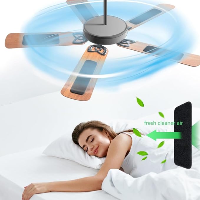 5pcs Ceiling Fan Blades Filters, Activated Charcoal Ceiling Fan Filters - Image 8