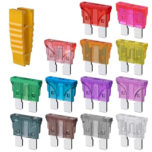 130PCS Standard Blade Car Fuse Assortment, SIM&NAT 1A 2A 3A 4A 5A 7.5A 10A 15A - Image 2