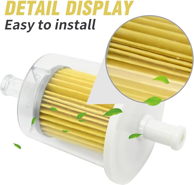 5 Pack 3/8" Universal Fuel Filters, Inline Gas Fuel Line - Image 4