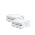 Italic Serene Ultraplush Cotton Washcloth Towel Set, 4-Pack, White, Soft Face Towels, 800GSM, 100% Cotton, Heavy Duty, Resort Grade Towels (White)