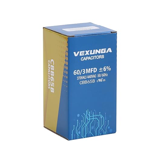 VEXUNGA 60/3 uF 60+3 MFD 370VAC or 440VAC Dual Run Start Round A/C Capacitor - Image 5