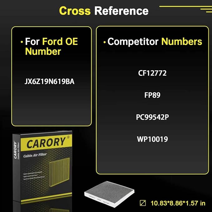 CARORY Cabin Air Filter w/Activated Carbon - Image 4