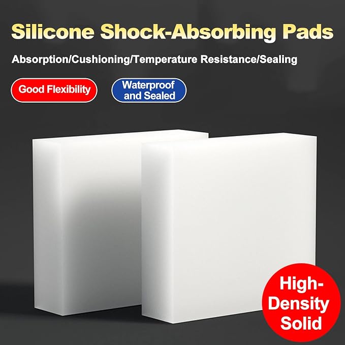 White Silicone Solid Pad 1Pieces Anti-Slip Flat Sealing Mats Block Size Length - Image 7