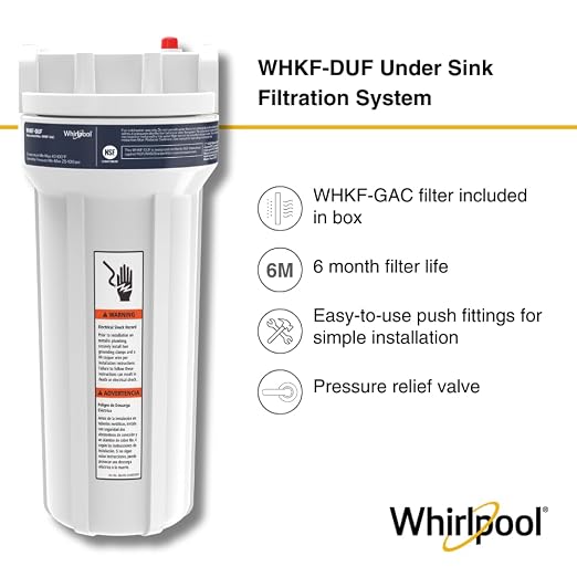 Whirlpool Under Sink Water Filtration System WHKF-DUF | Push-in Quick Connect - Image 3