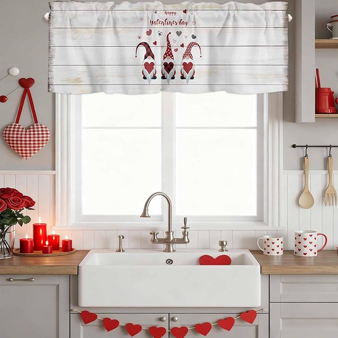 Happy Valentine's Valance Curtains - Image 4