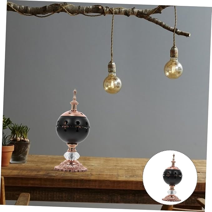 Luxshiny Iron-Art Hollow Incense Burner Decorative Metal Home Adornment - Image 8