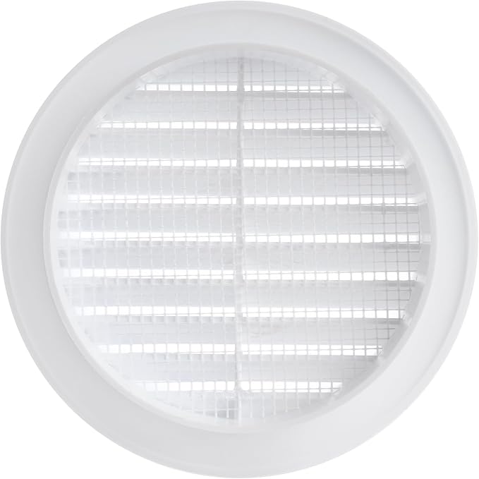 White 4" Inch Round Ventilation Grille - Image 2