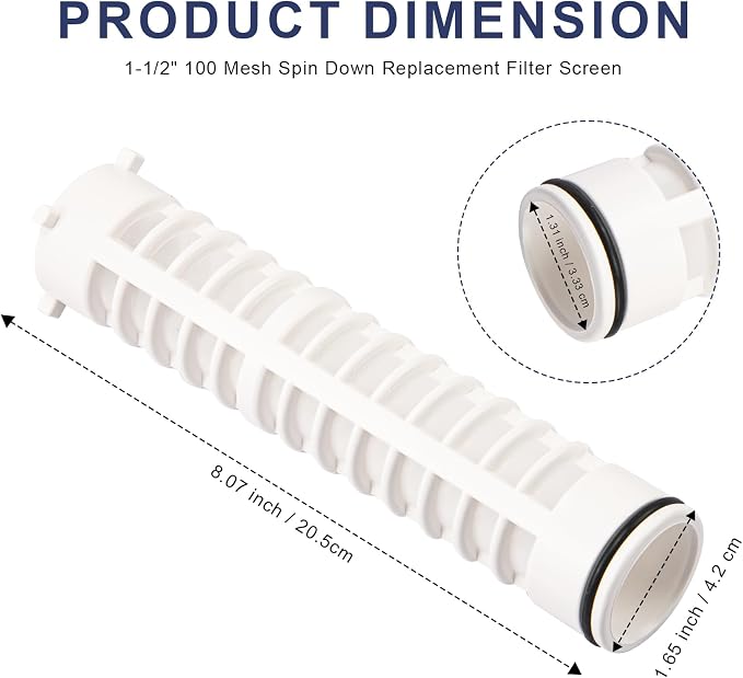 1-1/2" 100 Mesh Spin Down Sediment Replacement Water Filter Screen, Spin Down 1 - Image 2