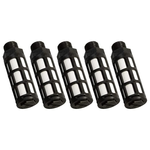 Quickun Plastic Exhaust Air Silencer, 3/8" Air Line Pneumatic Muffler Black Air by VisittheQuickun