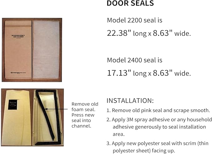 4725 Door Seal Kit for Aprilaire and Space-Gard Air Purifier Model 2200 - Image 6