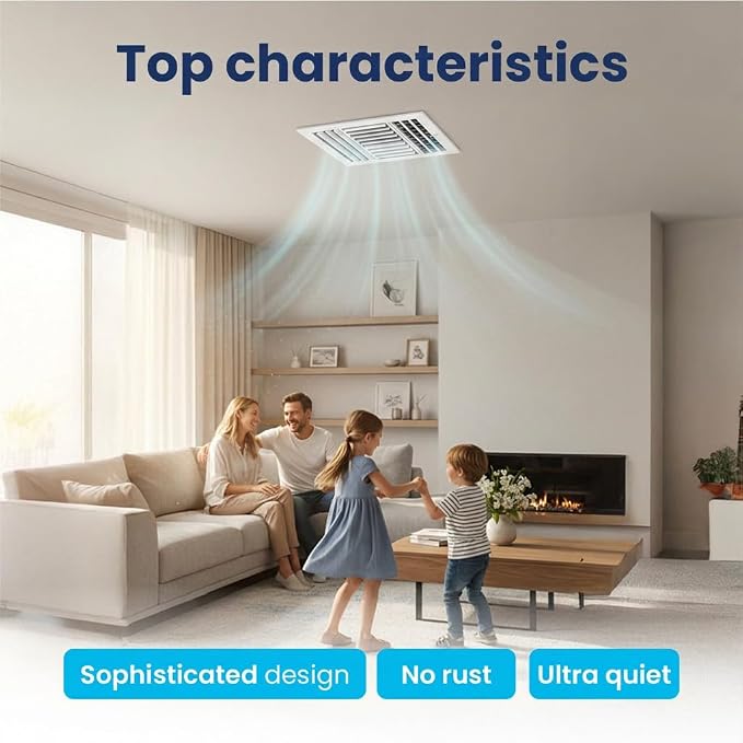 10x10 Aluminum 3-Way HVAC Vent Cover Register Wall Ceiling Quiet Adjustable - Image 6