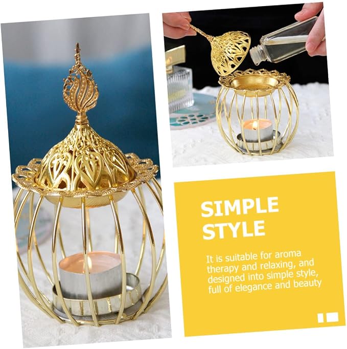 PRETYZOOM Iron Incense Burner Elegant Aroma Stove - Image 7