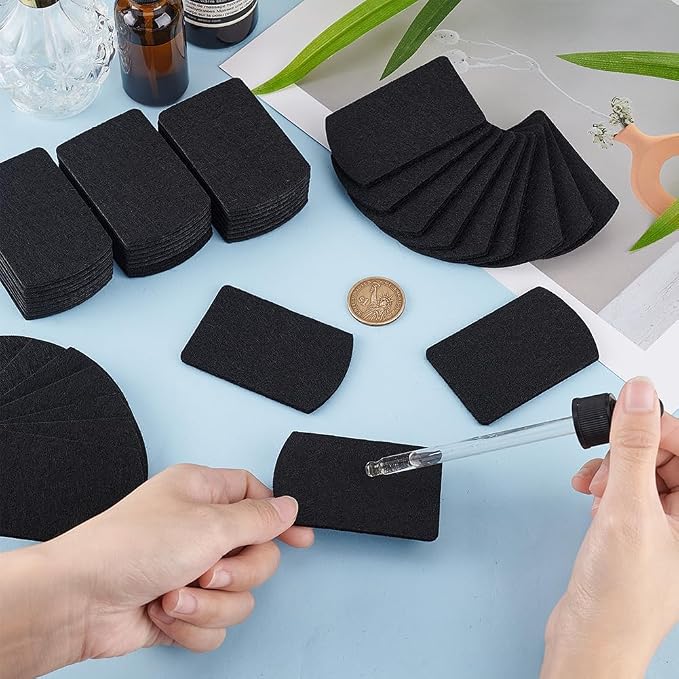 PH PandaHall 50pcs Essential Oil Pads Aroma Pads Unscented Refill Pad Essential - Image 3