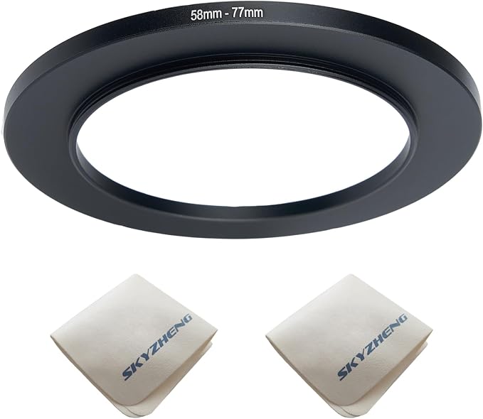 58mm Lens to 77mm Camera Lens Adapter 58mm to 77mm Step Up Ring Adapter Ring by SKYZHENG