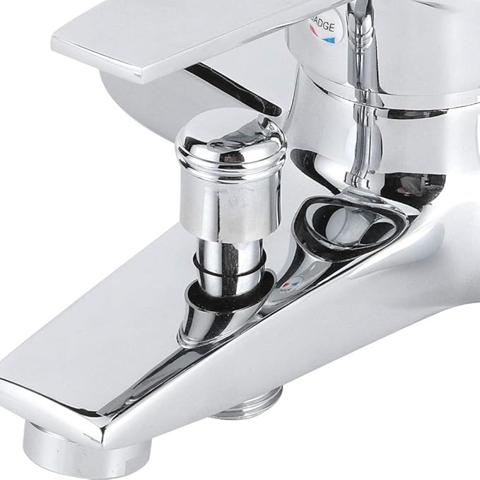 GLOGLOW G1/2in Thread Copper Shower Faucet, Wall Mounted Triple Mixer Tap with Single Lever Design, Electroplated Mirror Surface for Bathroom Bathtub