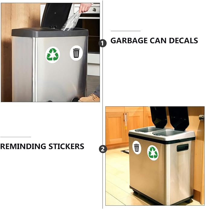 BESTOYARD 6-Pack Adhesive Garbage Classification Decals Waterproof Waste - Image 5