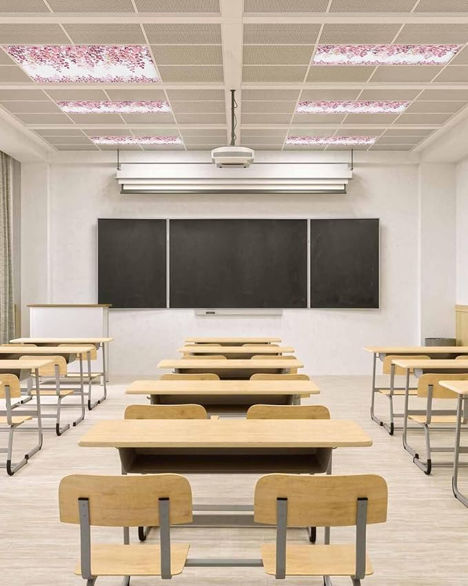 3 Pack Fluorescent Light Cover for Classroom Ceiling Light, Berry Branch Plant - Image 4