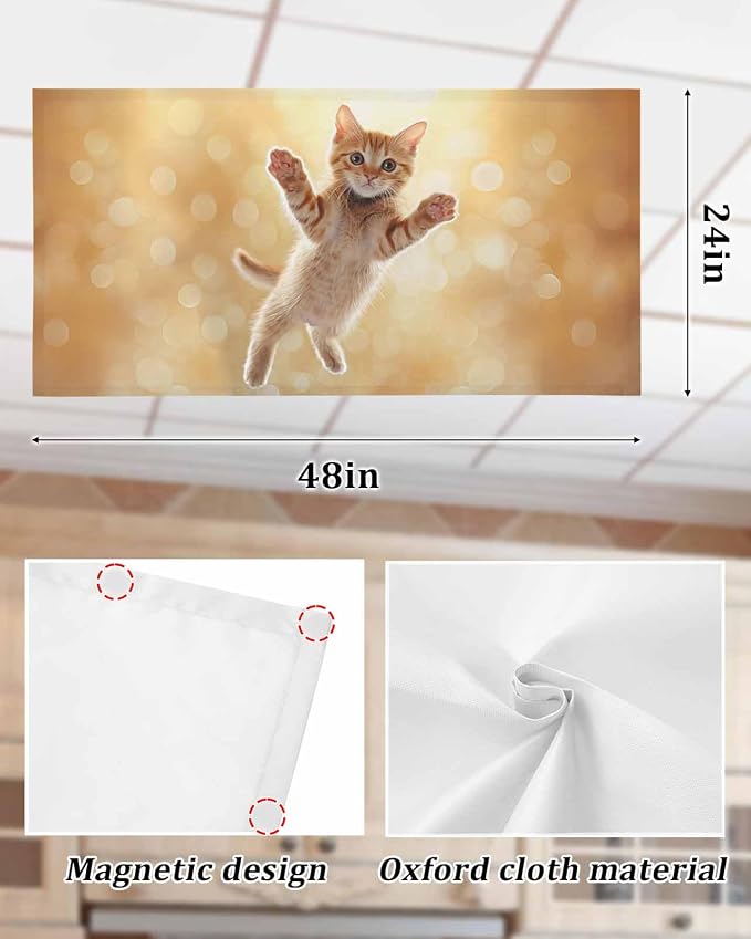 Cute Orange Cat Fluorescent Light Covers - Image 7