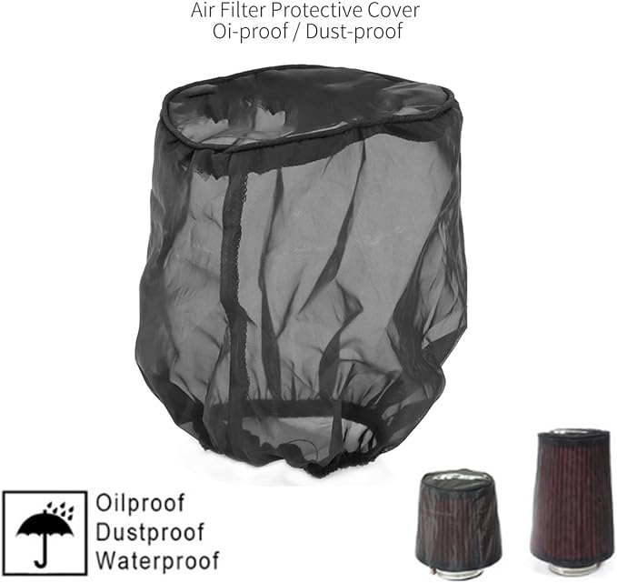 Air Filter Wrap, Universal Car Cold Air Filter Protective Cover Dustproof - Image 3