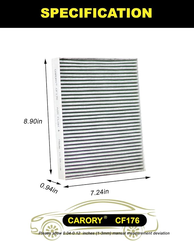 CARORY Cabin Air Filter w/Activated Carbon - Image 2