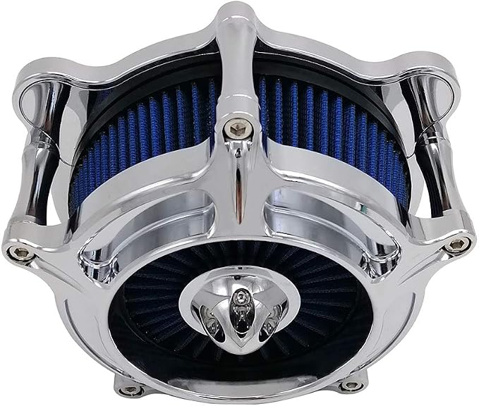 Harley Air Cleaner Turbine Intake Chrome Filter Kit Cnc Cut - Image 2