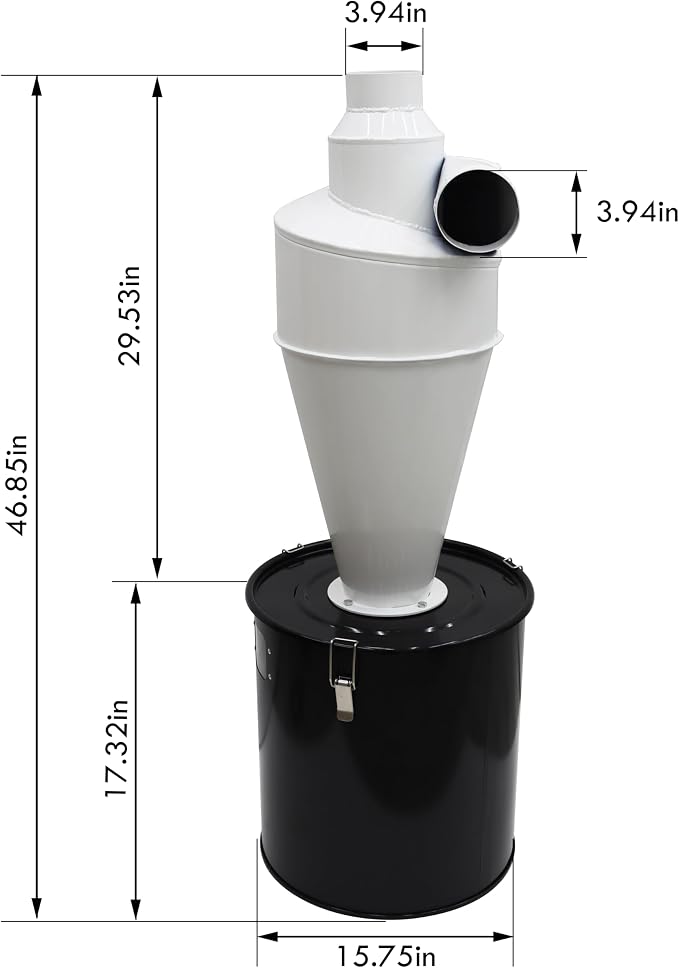 TECHTONGDA Cyclone Dust Separator 3.94inch Outlet - Image 2
