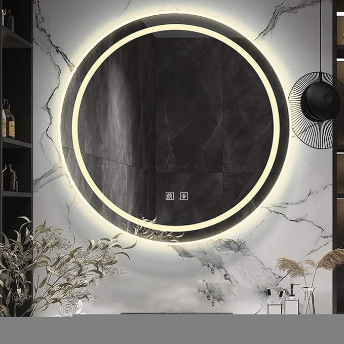 Modern LED Illuminated Bathroom Mirror by Unknown