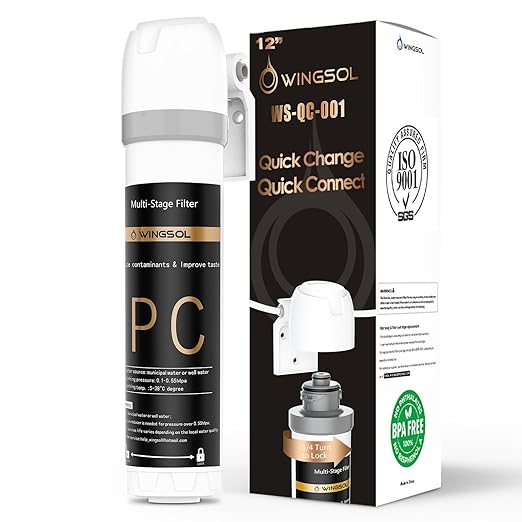 Water Filter for Sink Faucet，with Anti-Clogged Tech, NSF/ANSI 42 & 53 Certified by WINGSOL