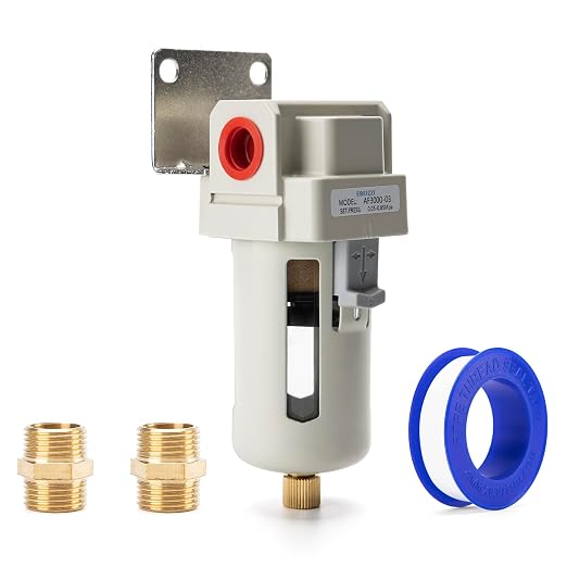 3/8" NPT Air Dryer for Compressor | Compressed Air Line Filter | 5 Micron Brass by EBEIZZI
