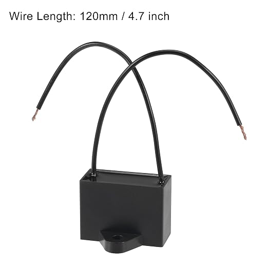 uxcell Ceiling Fan Capacitor CBB61 4.5uF 250V AC 2 Wires Metallized - Image 3