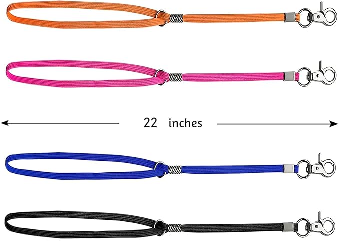 Pet Dog Grooming Loop, Nylon Restraint Noose Adjustable Fixed Dog Cat Safety Tether Straps Dog Grooming Supplies for Pet Grooming Table Bathtub 22 Inches - 4 Pack Orange