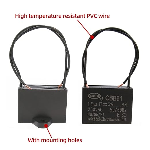 CBB61 Capacitor 15uf 250V AC Ceiling Fan 2 Wire 50/60Hz - Image 3