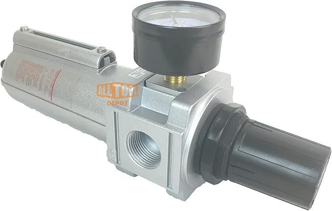3/4" NPT HEAVY DUTY Compressed Air In Line Filter Regulator Combo Piggyback - Image 4
